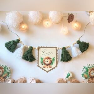 New - High Chair First Birthday Banner